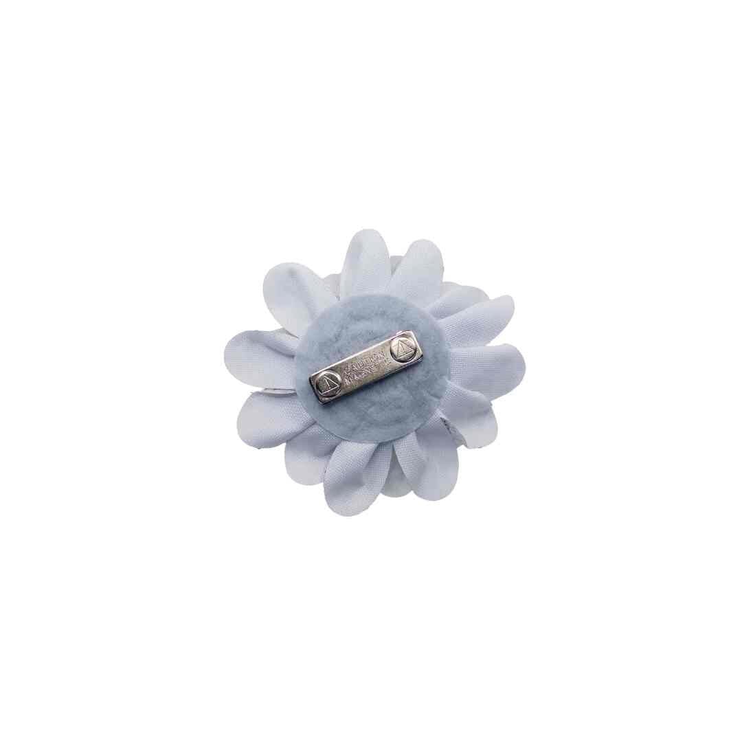 Floral hair clip with a metal barrette on a white background