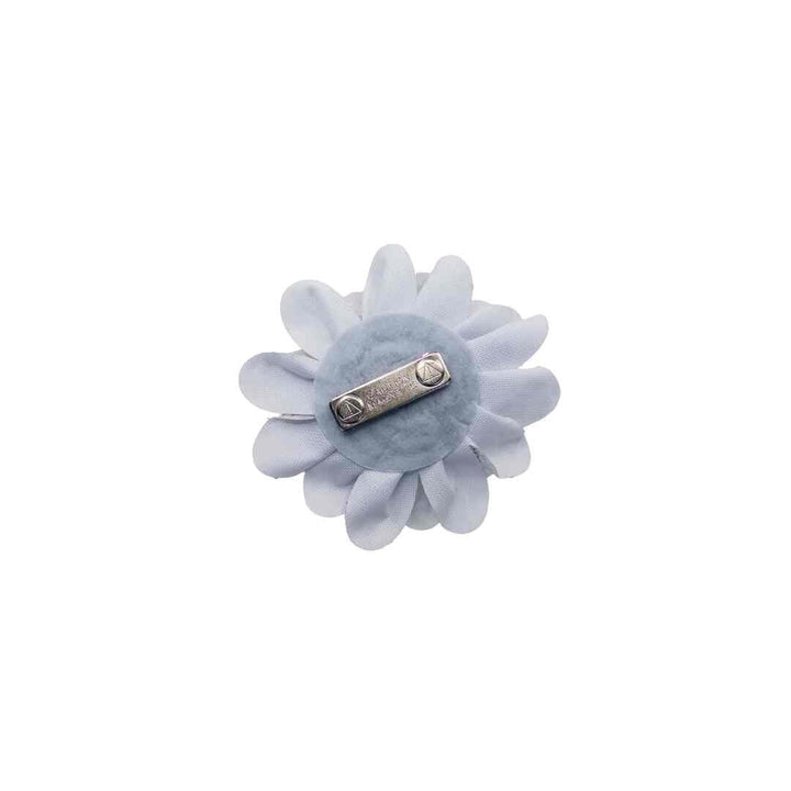 Floral hair clip with a metal barrette on a white background