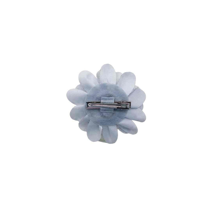 Floral hair clip with a barrette on a white background