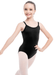 So Danca SL105/SL106 Camisole Leotard with a Smooth Front Child Black Front