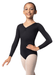 So Danca SL117/SL118 Long Sleeve Leotard with Pinched Front and Back Child Black