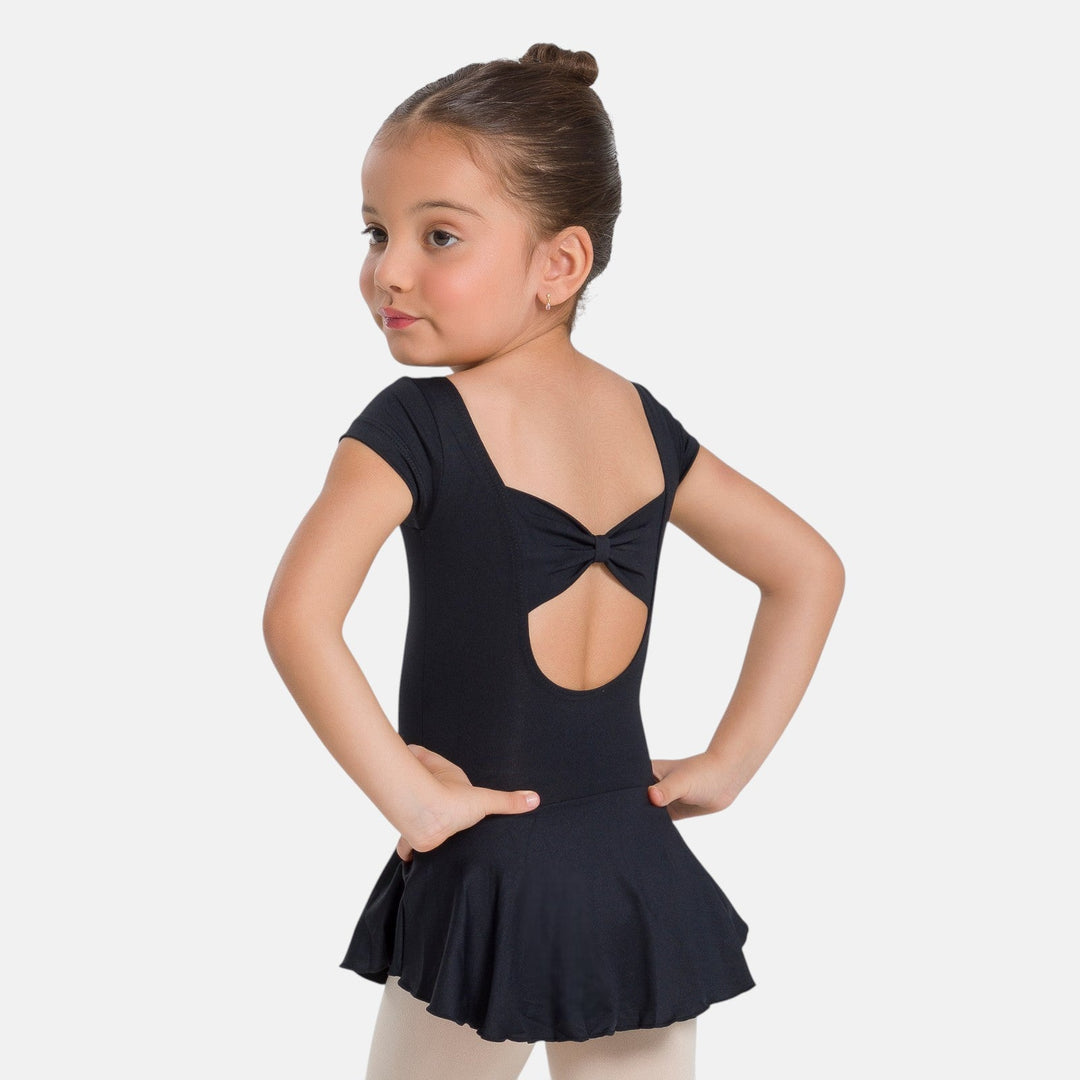 So Danca Christabel Girls Short Sleeve Ballet Dress with Bow