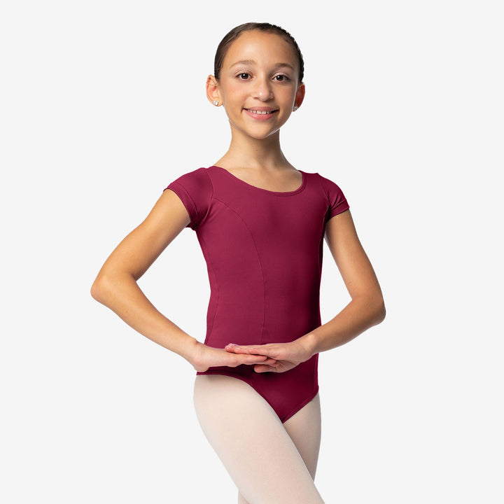 So Danca Princess Cut Capped Sleeve Microfiber Leotard - Child
