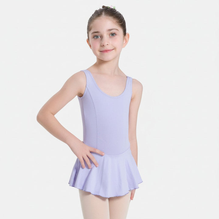 Keilia Child Tank Leotard Dress with Princess Seams - SL179 - Light Lilac