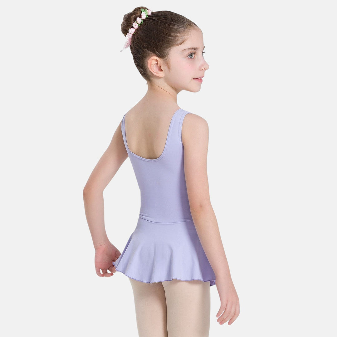 Keilia Child Tank Leotard Dress with Princess Seams - SL179 - Light Lilac