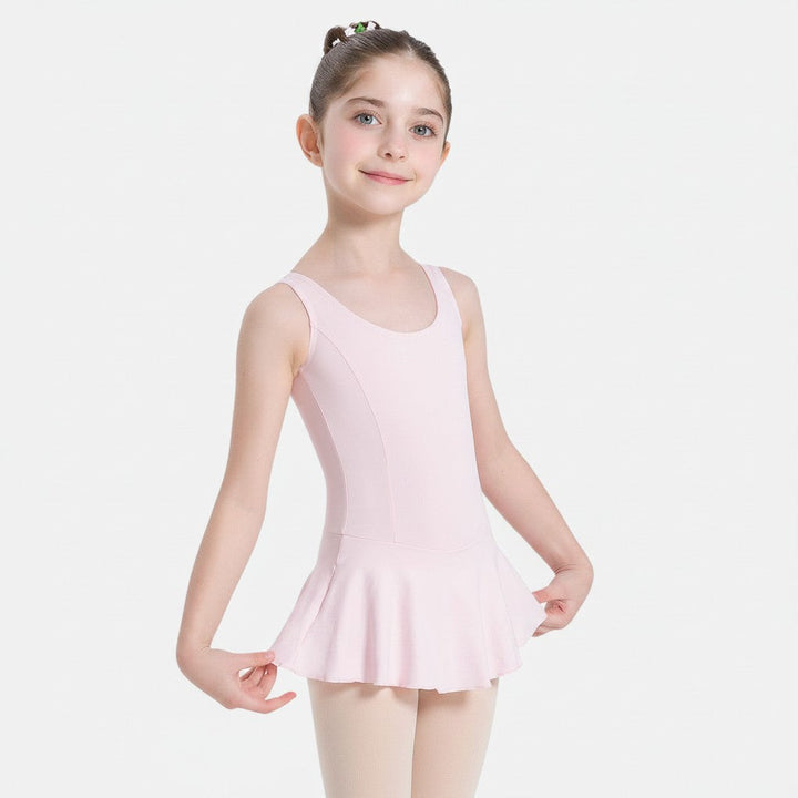 Keilia Child Tank Leotard Dress with Princess Seams - SL179 - Light Pink