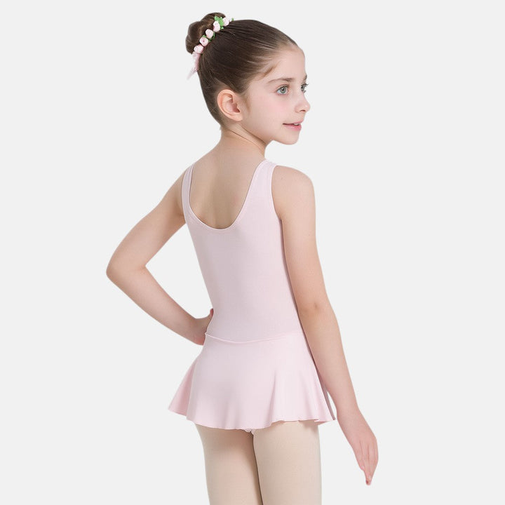 Keilia Child Tank Leotard Dress with Princess Seams - SL179 - Light Pink