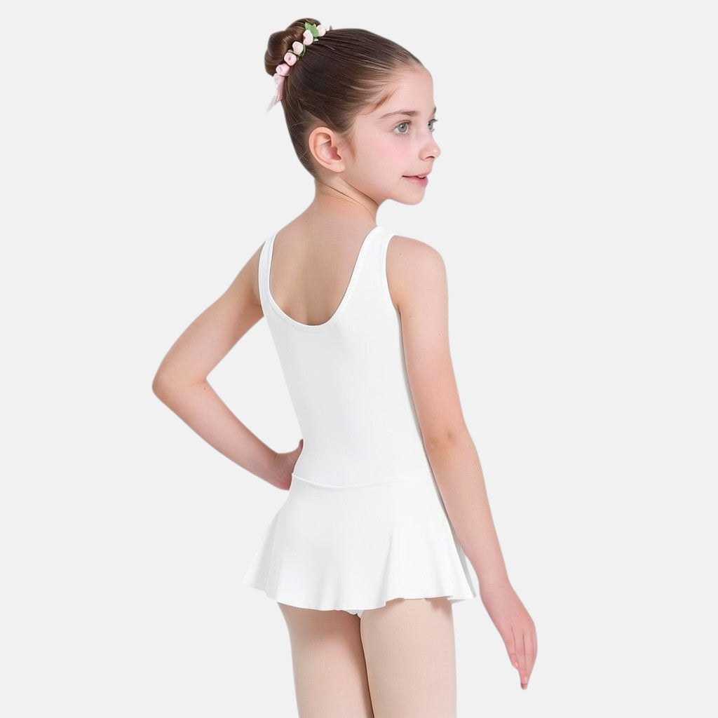 Keilia Child Tank Leotard Dress with Princess Seams - SL179 - Light Pink