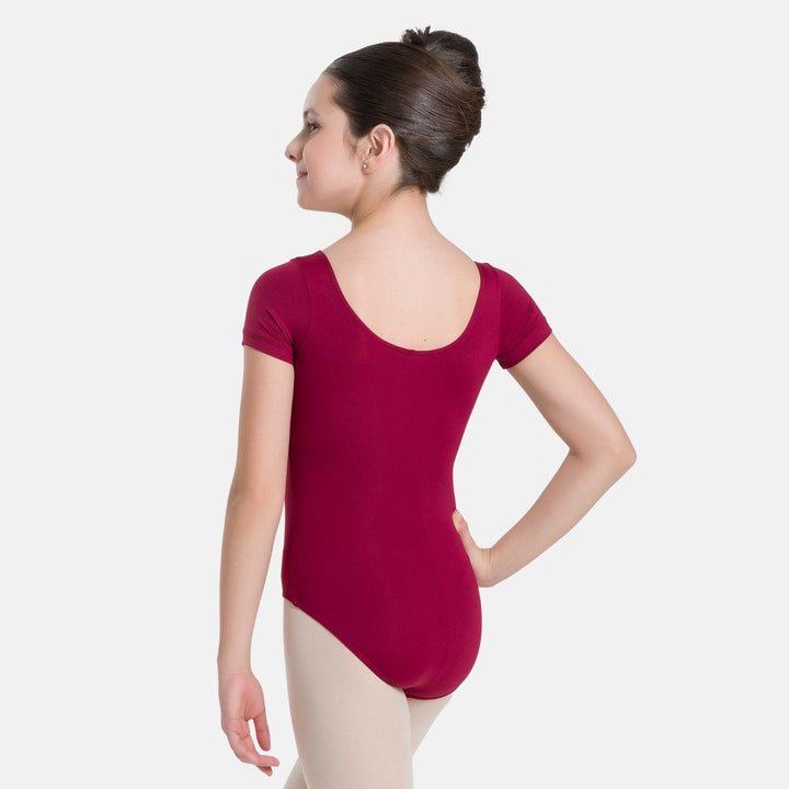 Maggie Child Short Sleeve Basic Leotard - SL26 - Burgundy