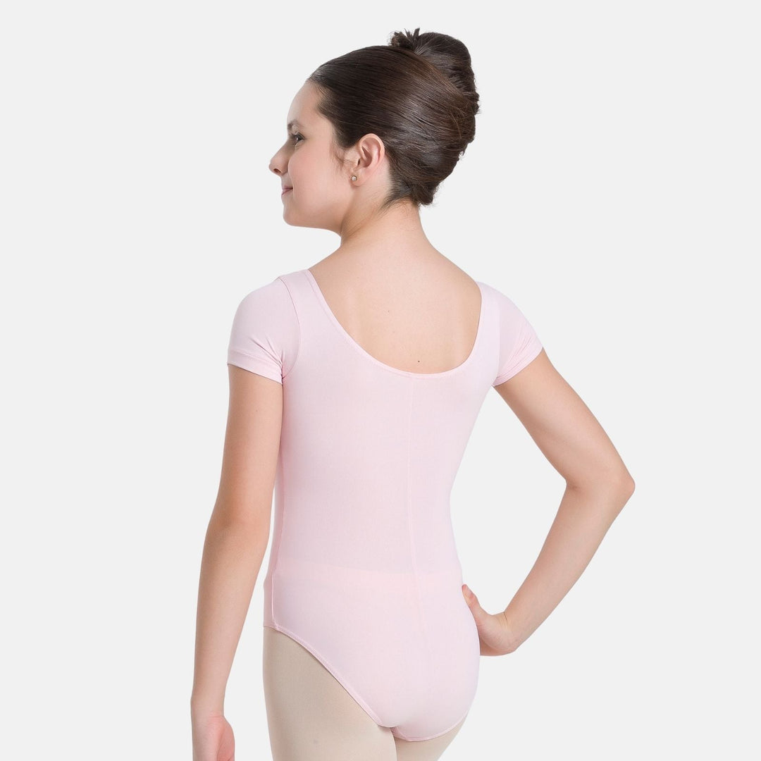 Maggie Child Short Sleeve Basic Leotard - SL26 - Light Pink