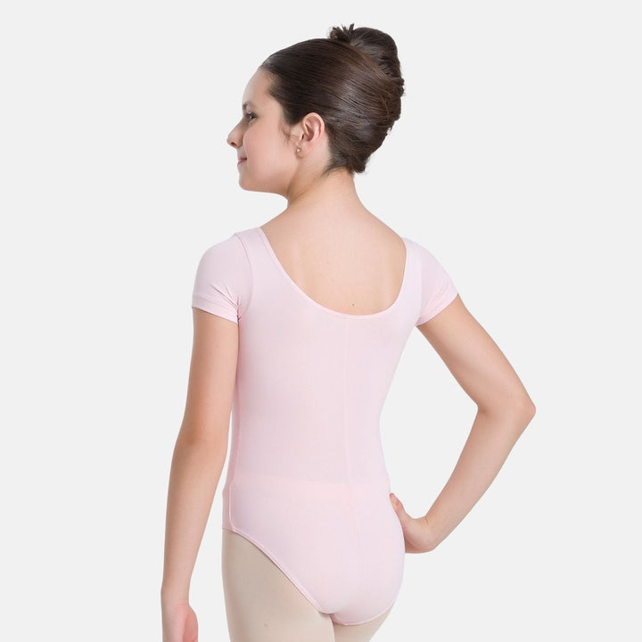Maggie Child Short Sleeve Basic Leotard - SL26 - Light Pink