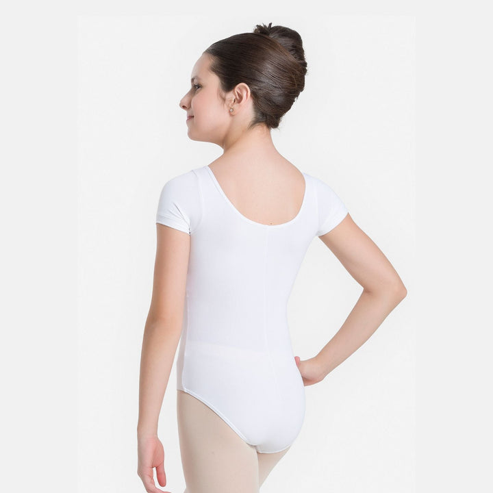 Maggie Child Short Sleeve Basic Leotard - SL26 - White
