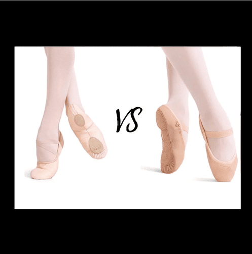 Canvas VS Leather Ballet Shoe