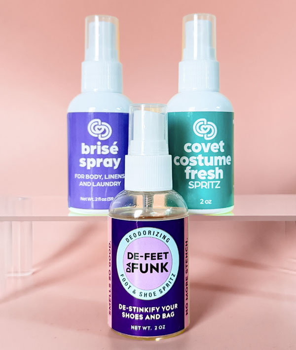 Foot care for dancers on pink background