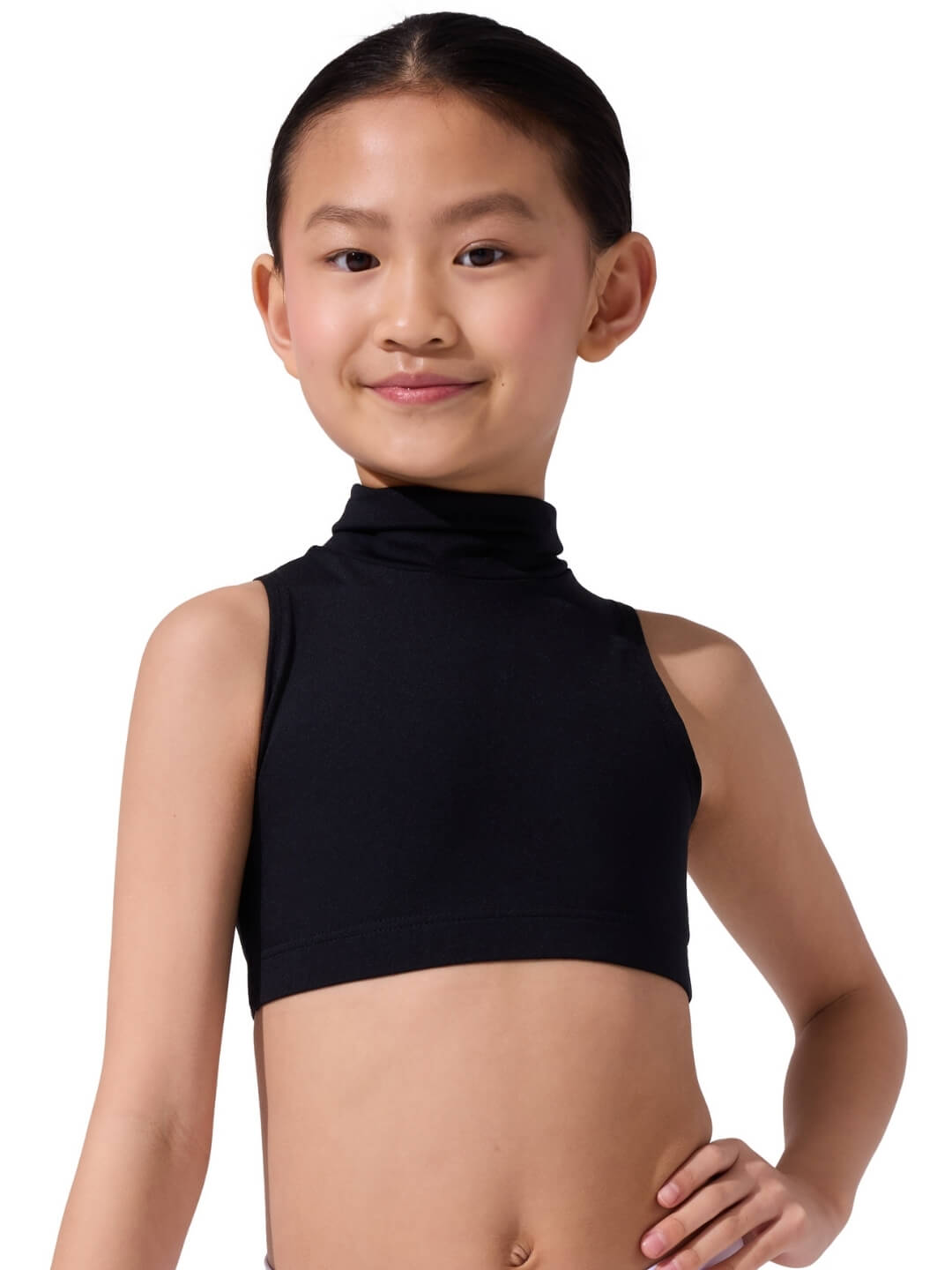 Girls Team Basics Mock Neck Top