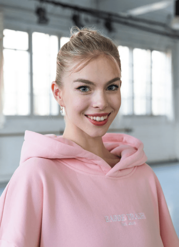 The Oversized Hoodie pink close