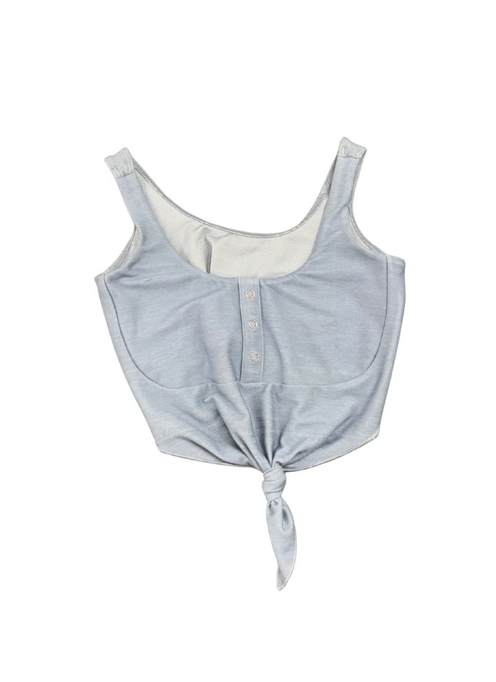 Honeycut Knot-Yet Top Denim-Closeout