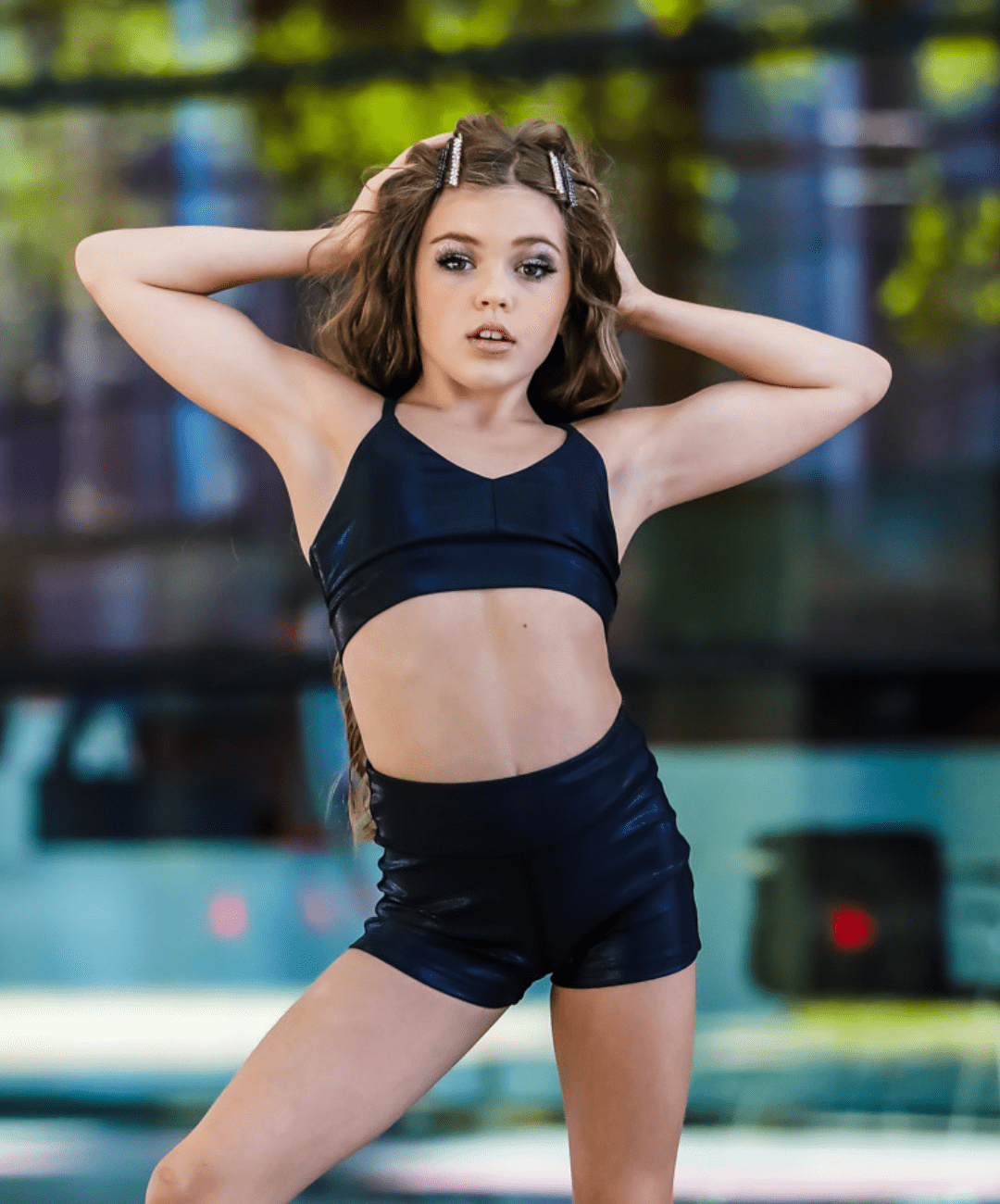 Oh La La Dancewear (OLL239-BLM) The Cher Short - Black Metallic