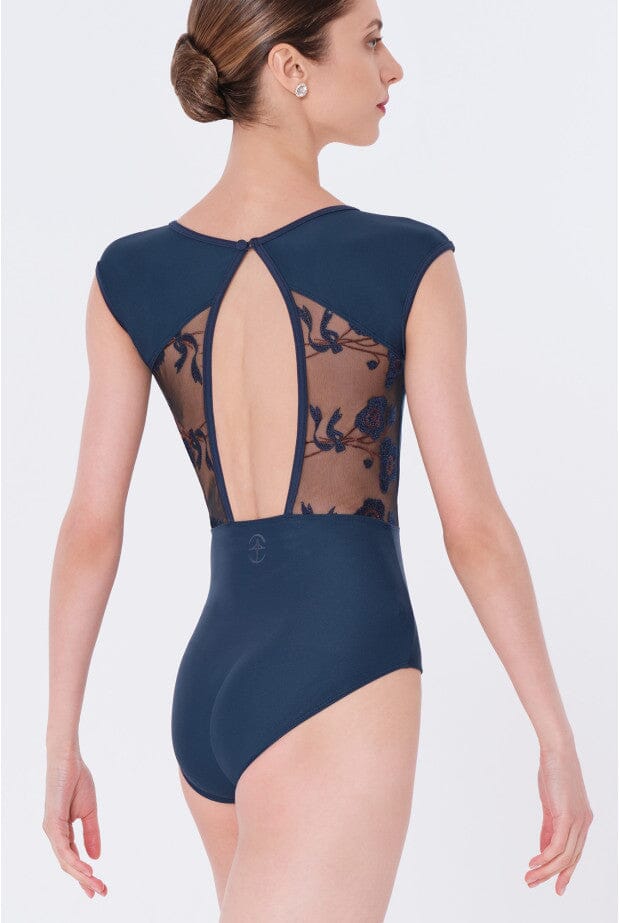Wear Moi Muscari Cap Sleeve Leotard - Adult - Navy - Back