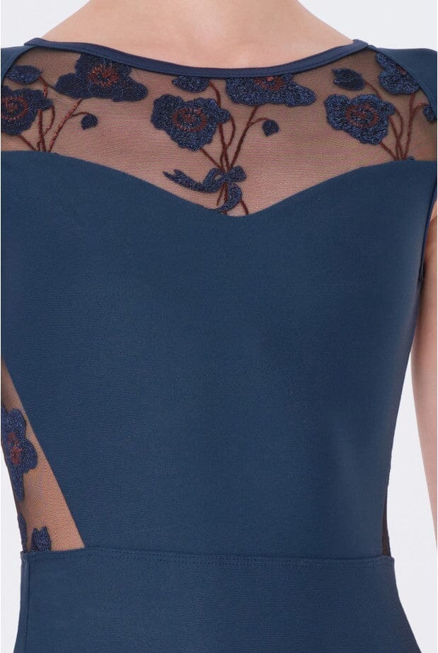 Wear Moi Muscari Cap Sleeve Leotard - Adult - Navy - Close Up