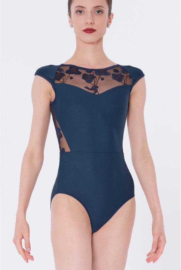 Wear Moi Muscari Cap Sleeve Leotard - Adult - Navy - Front
