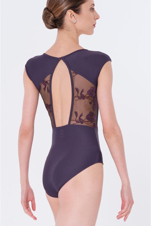 Wear Moi Muscari Cap Sleeve Leotard - Adult - Prune - Back