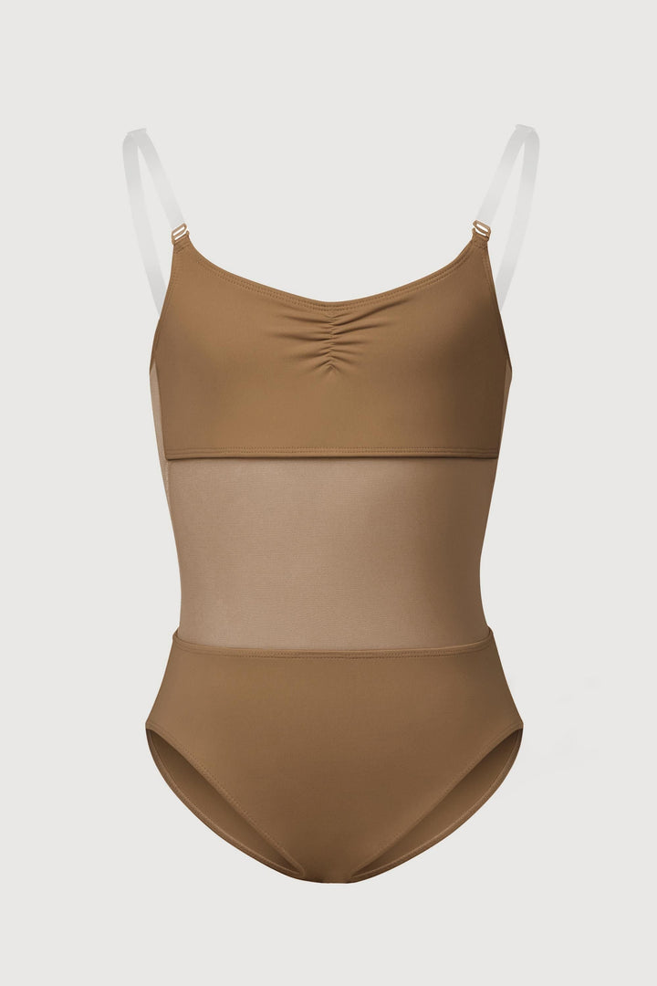 Girls Sunna Mesh Panel Bodysuit - CB3387 - Almond