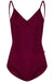 Yumiko Daria Classic Camisole Leotard burgundy front