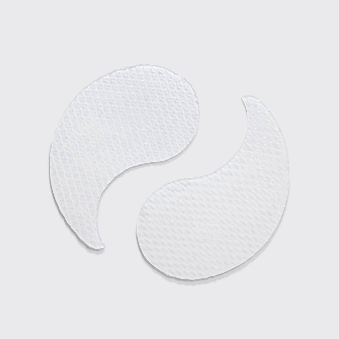Clear eye patches on a light gray background