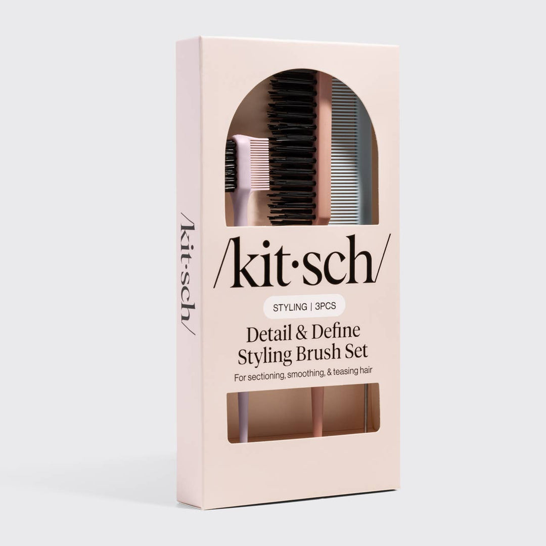 Kit'sch Detail & Define Styling Brush Set packaging on a light gray background