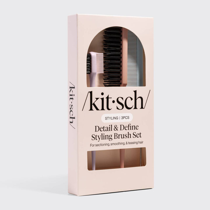 Kit'sch Detail & Define Styling Brush Set packaging on a light gray background