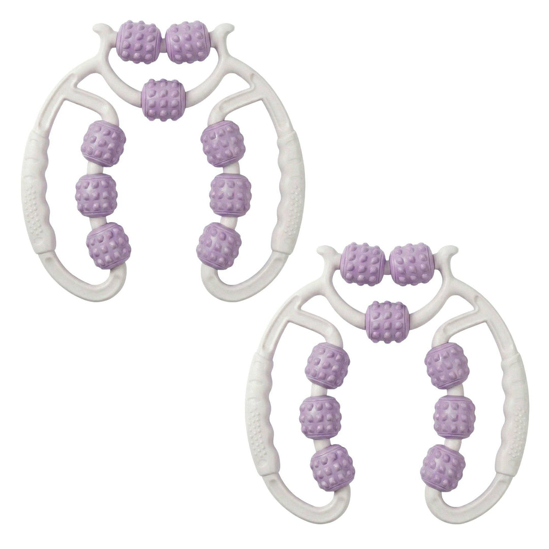 2-PC Handheld Muscle Roller Massager for Deep Tissue Relief: Purple / One Size Fits Most