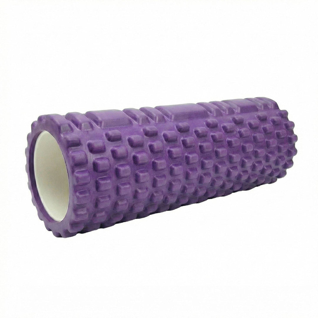 2-PC Textured Foam Roller for Deep Tissue Muscle Recovery and Mobility: Purple / One Size Fits Most