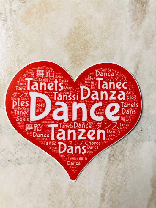 Dance is  Universal Language Dance Sticker,  3" x 2.6": Retail Packaging