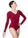 So Danca SL117/SL118 Long Sleeve Leotard with Pinched Front and Back Adult Burgundy