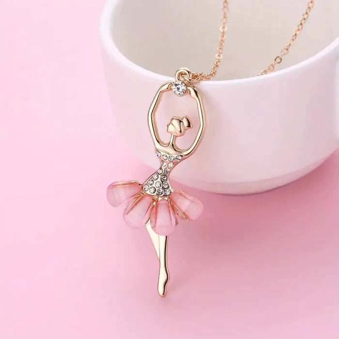 Uloveido Pink Crystal Goldfish Necklace & Earrings Set - Rose Gold Plated Jewelry For Women & Girls