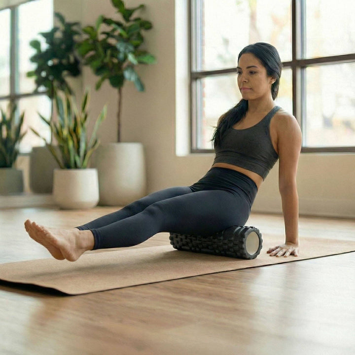 2-PC Textured Foam Roller for Deep Tissue Muscle Recovery and Mobility: Fuchsia / One Size Fits Most