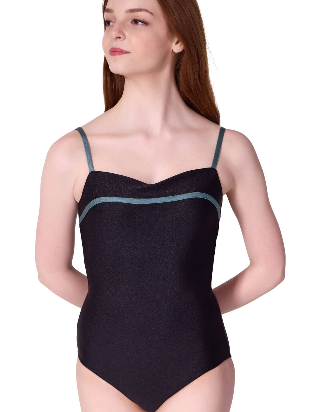 Capezio Enchanted Contrast Cherish Camisole Leotard Black F12608W