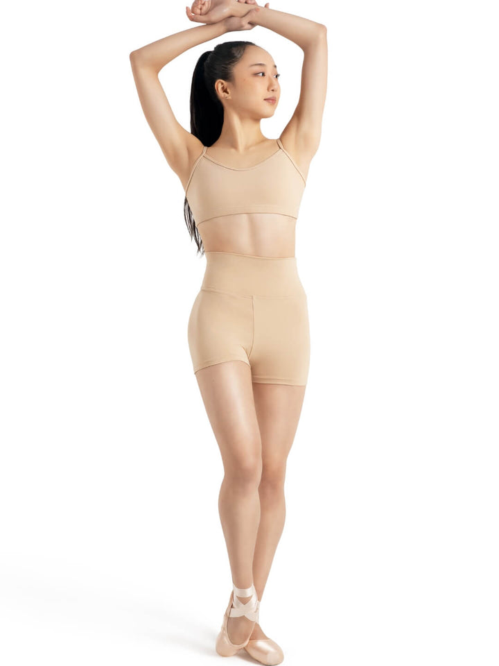 Capezio High Waisted Shorts Nude TB131