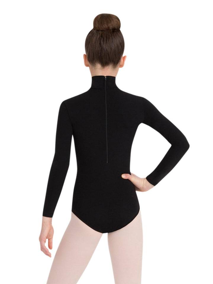 Capezio Long Sleeve Turtleneck Leotard w/ Snaps - Girls