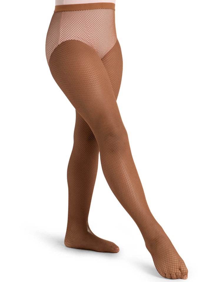 Capezio Professional Fishnet Seamless Tight Girls Maple 3000C