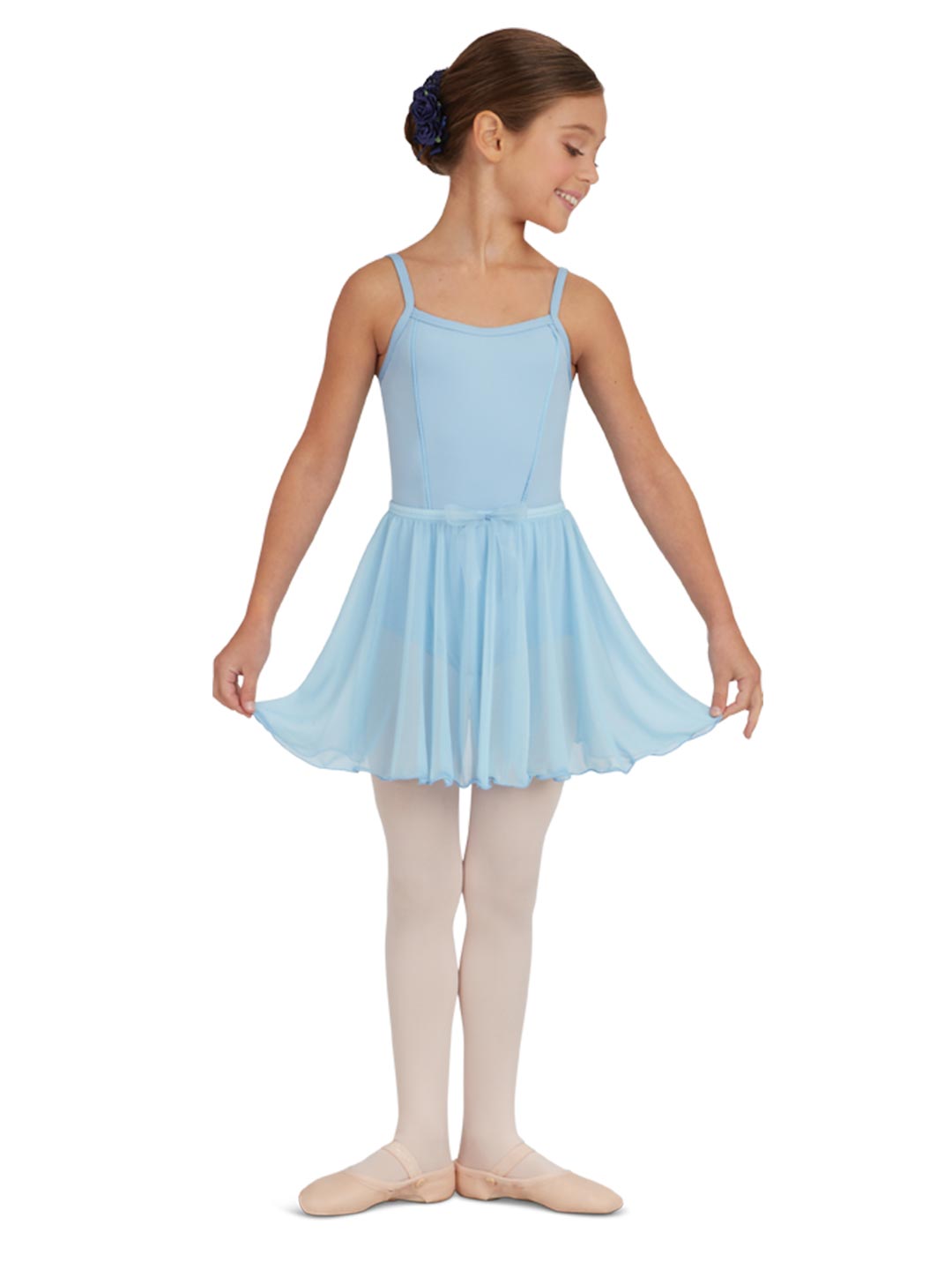 Girls Pull On Mesh Skirt  with Bow