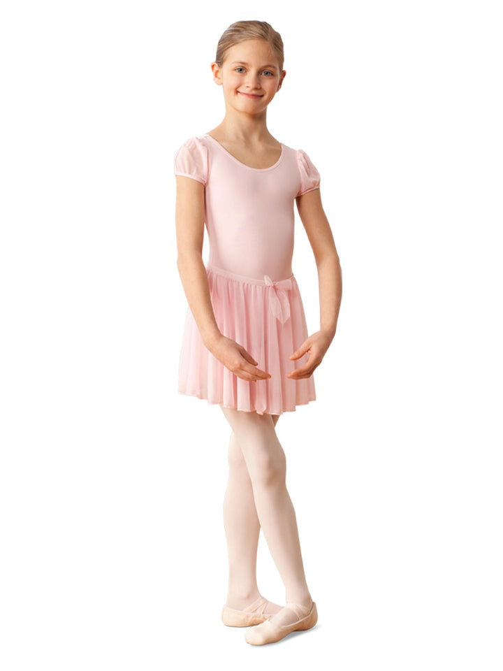 Girls Pull On Mesh Skirt  with Bow