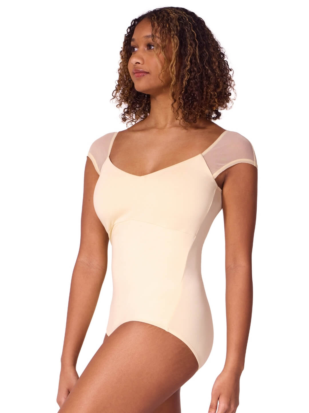 Capezio Reminiscence Moonstruck Cap Sleeve Leotard Butter F12603W