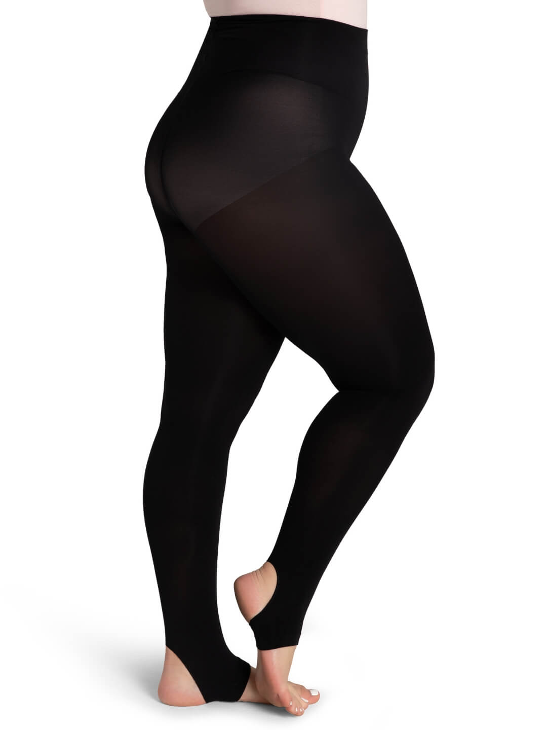 Capezio Self Knit Waist Stirrup Tight Black 1961