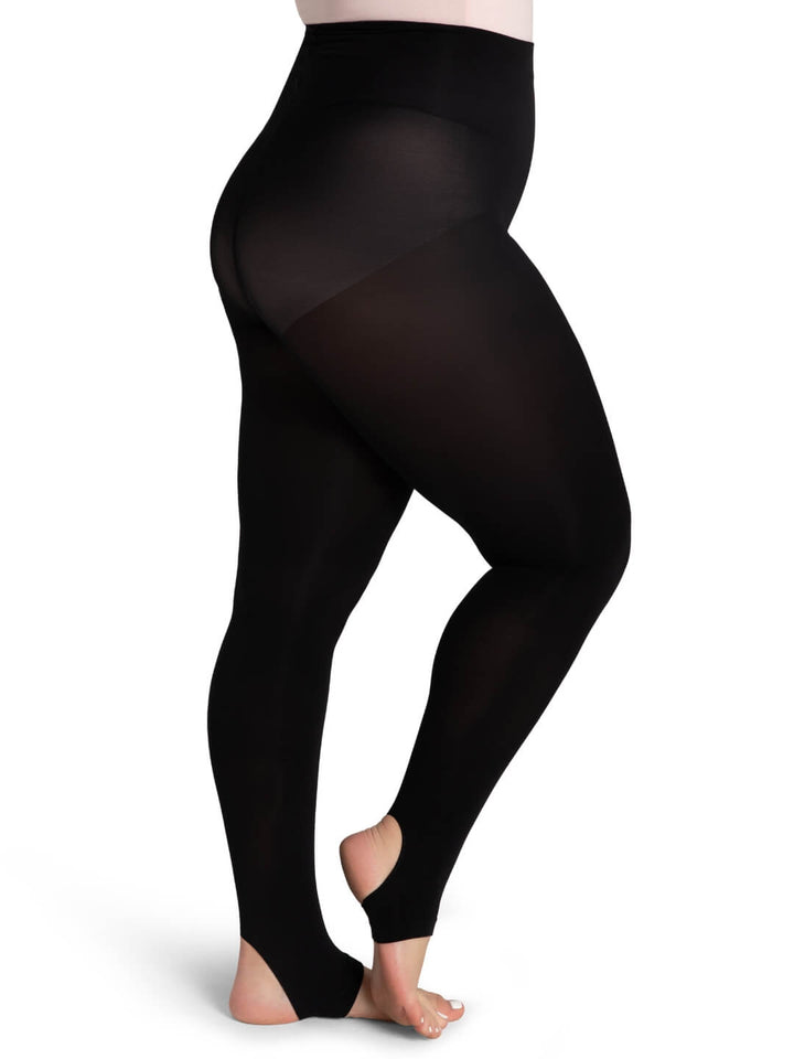 Capezio Self Knit Waist Stirrup Tight Black 1961