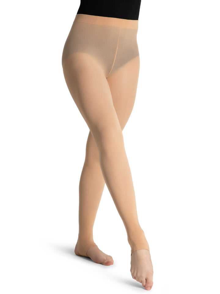 Capezio Ultra Soft Self Knit Waistband Stirrup Tight - Girls