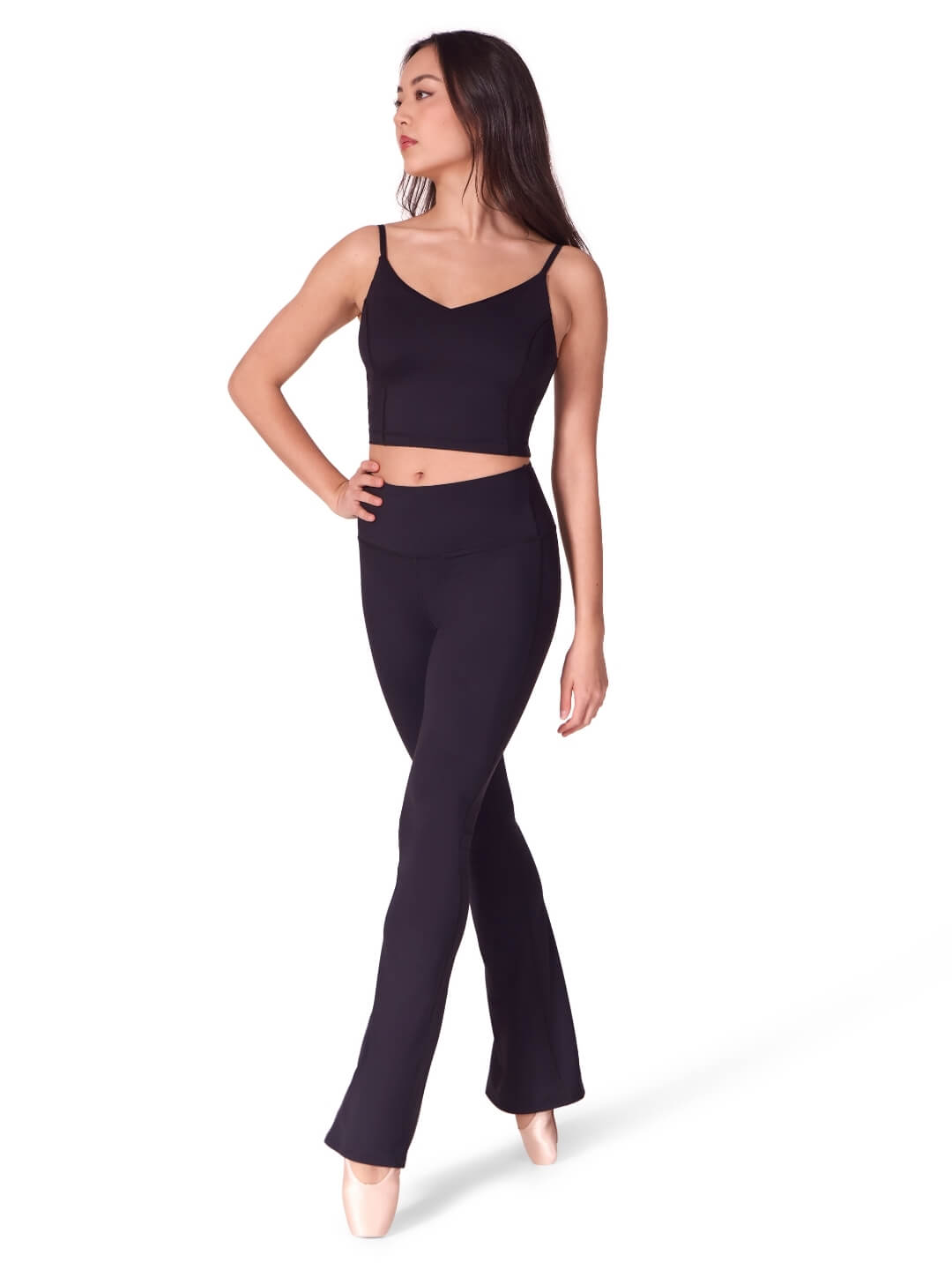 Capezio Soft Elegance Flare Leggings Black EL112W