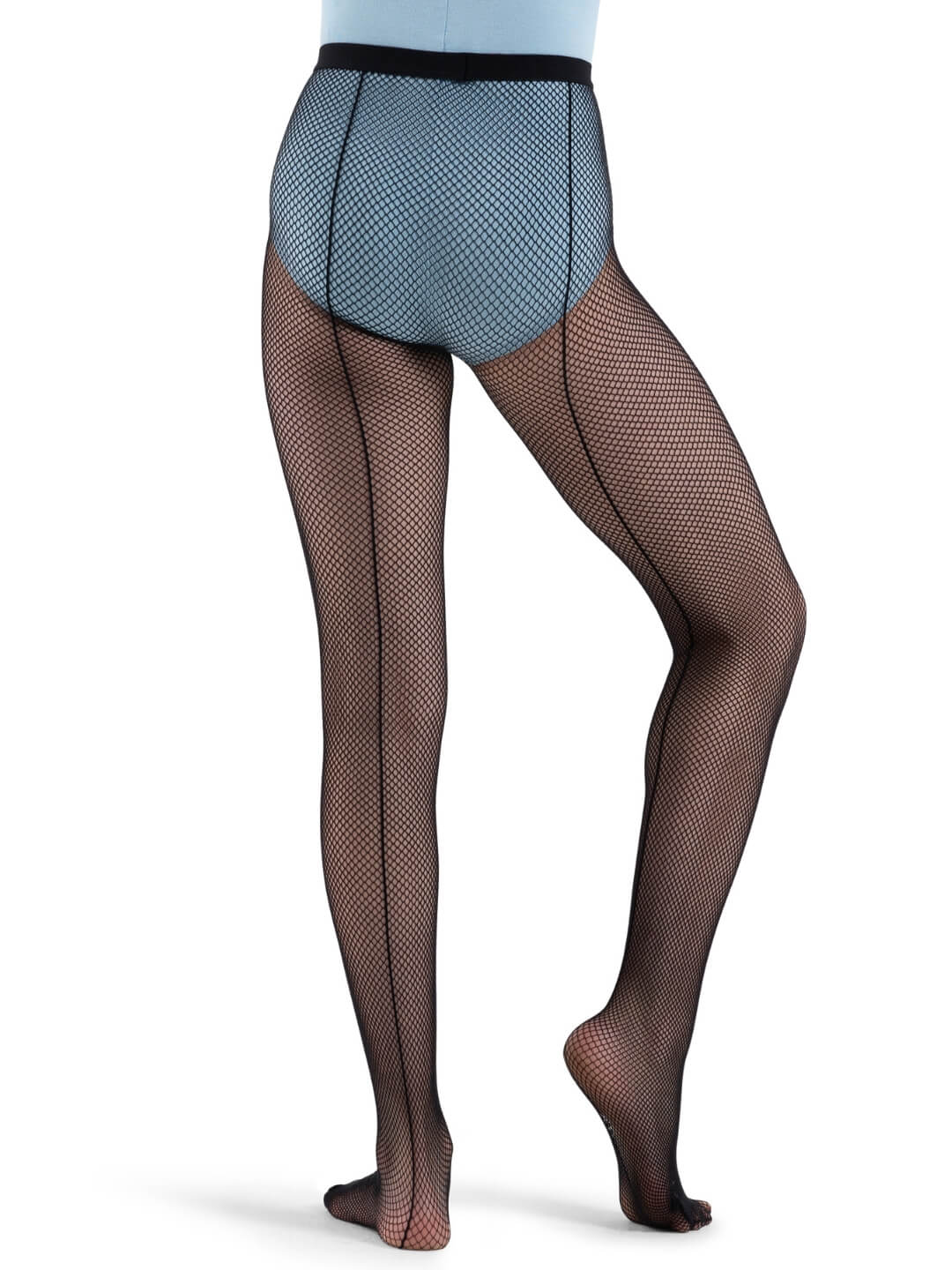 Capezio Studio Basics Fishnet Tight W Seams Girls Black 3408C