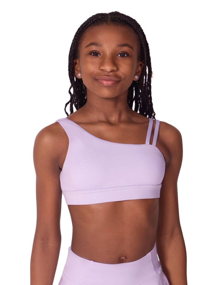 Capezio Studio Collection Asymmetric Double Strap Bra Lavender SE2017W